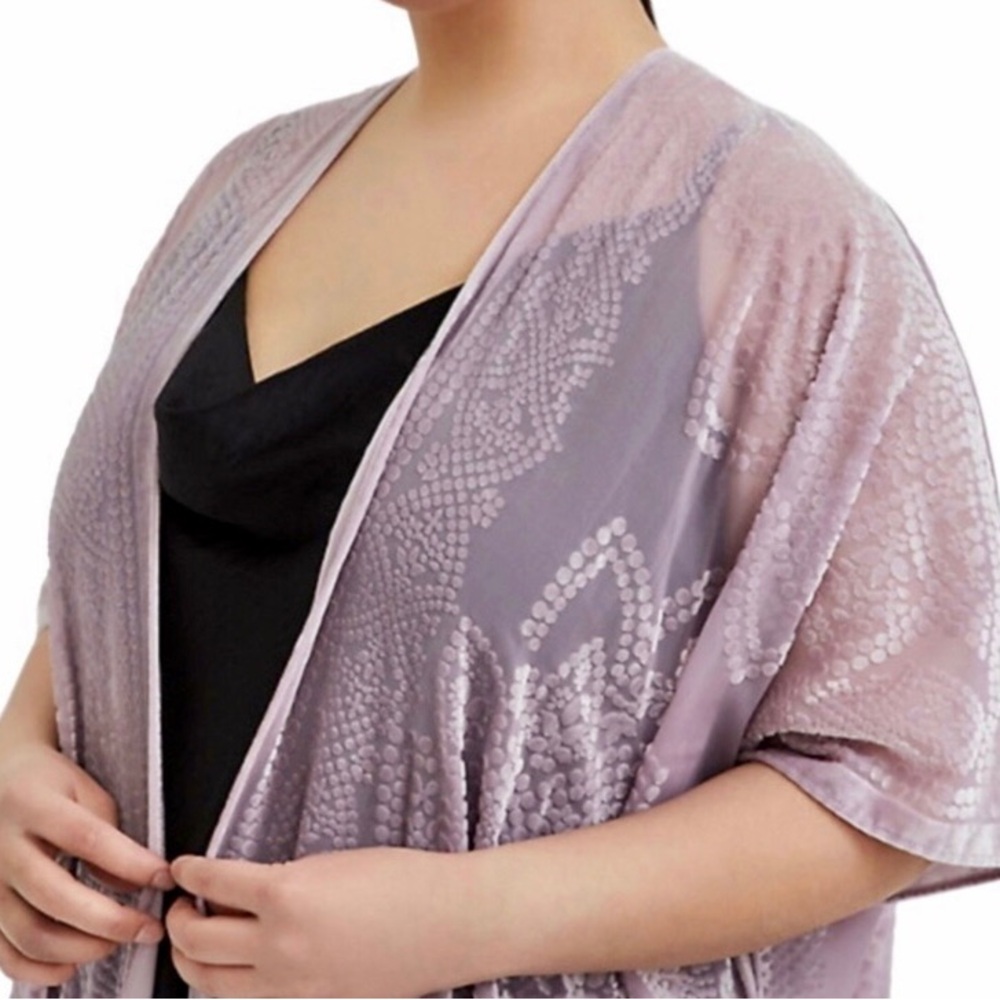 Lavender Velvet Kimono Torrid 3